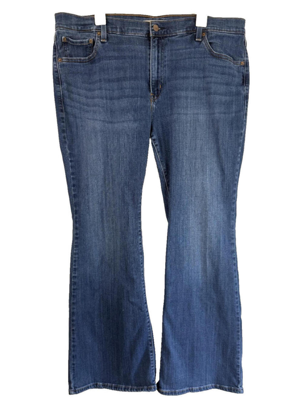 Levis 726 Jeans Womens Sz 18W Flare High Rise Denim Stretch Comfort Medium Wash